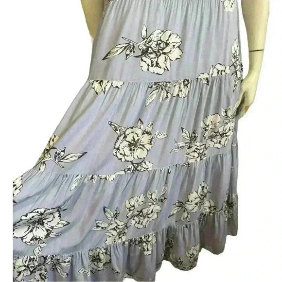 FREE PEOPLE Floral Midi Dress | Open Back | Tiered Summer Midi | Women’s XS - Picture 5 of 7